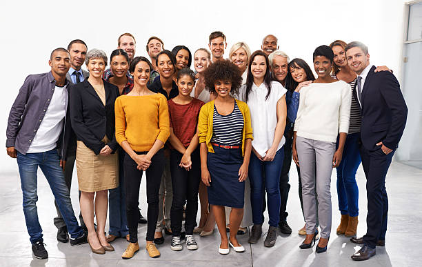 Full length portrait of a diverse group of business professionals